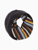 Scaldacollo unisex pile grigio righe multicolor