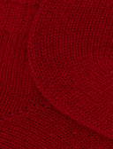 Calze fantasmini donna cashmere rosso tinta unita