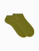 Calze fantasmini donna cashmere verde tinta unita - Gallo 1927 - Official Online Shop