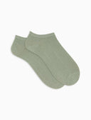 Calze fantasmini donna cashmere verdi tinta unita