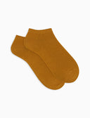 Calze fantasmini donna cashmere gialle tinta unita