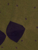 Calze lunghe uomo cotone verde fantasia pois su cangiante - Gallo 1927 - Official Online Shop