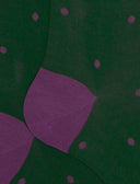 Calze lunghe uomo cotone fantasia pois su cangiante verde - Gallo 1927 - Official Online Shop