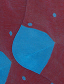 Calze lunghe uomo cotone bordò fantasia pois su cangiante