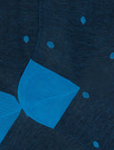 Calze corte uomo cotone oltremare fantasia pois su cangiante - Gallo 1927 - Official Online Shop