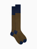 Calze lunghe uomo cotone righe windsor blu - Gallo 1927 - Official Online Shop