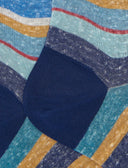 Calze lunghe uomo cotone e lino righe multicolor blu - Gallo 1927 - Official Online Shop