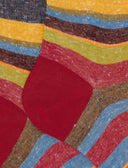 Calze lunghe uomo cotone e lino righe multicolor rosso - Gallo 1927 - Official Online Shop