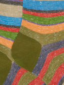 Calze lunghe uomo cotone e lino muschio righe multicolor - Gallo 1927 - Official Online Shop