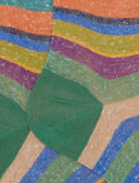 Calze lunghe uomo cotone e lino righe multicolor verde - Gallo 1927 - Official Online Shop