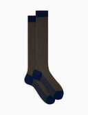 Calze lunghe uomo cotone vanisé blu - Gallo 1927 - Official Online Shop
