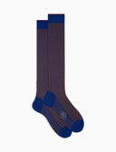 Calze lunghe uomo cotone vanisé blu - Gallo 1927 - Official Online Shop
