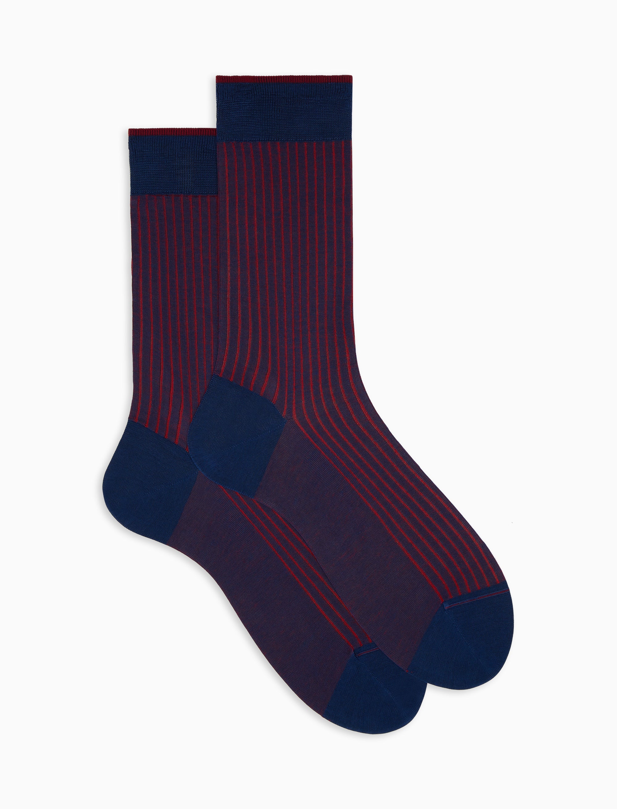 Men's short blue plated cotton socks | Gallo