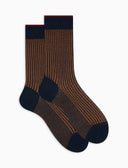 Calze corte uomo cotone blu oltremare vanisé - Gallo 1927 - Official Online Shop