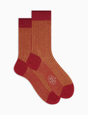 Calze corte uomo cotone carminio vanisé - Gallo 1927 - Official Online Shop