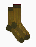 Calze corte uomo cotone vanisé verde - Gallo 1927 - Official Online Shop