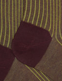 Kurze Herrensocken aus Baumwolle in Bordeauxrot mit Twin-Rib-Muster