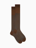Calze lunghe uomo cotone fantasia cangiante marrone - Gallo 1927 - Official Online Shop