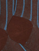 Lange Herrensocken aus brauner Baumwolle mit Twin-Rib-Muster