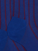 Calze lunghe uomo cotone blu twin rib spaziata - Gallo 1927 - Official Online Shop