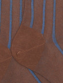 Calze lunghe uomo cotone marrone twin rib spaziata - Gallo 1927 - Official Online Shop