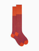 Calze lunghe uomo cotone fantasia perlage arancio - Gallo 1927 - Official Online Shop