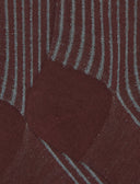 Lange Herrensocken aus Wolle und Baumwolle, bordeauxrot, mit vanisè-Rippe