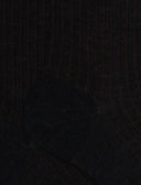 Calze lunghe uomo lana e cotone antracite/tabacco twin rib - Gallo 1927 - Official Online Shop