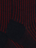 Calze lunghe uomo lana e cotone blu mélange/papavero twin rib - Gallo 1927 - Official Online Shop