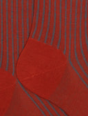 Calze lunghe uomo lana e cotone arancio twin rib - Gallo 1927 - Official Online Shop