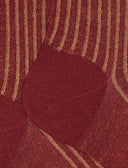 Men's long burgundy twin-rib cotton and wool socks