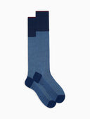 Calze lunghe uomo cotone e seta royal fantasia twin rib - Gallo 1927 - Official Online Shop