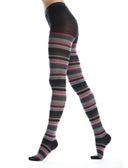 Collant donna lana nero righe multicolor - Gallo 1927 - Official Online Shop