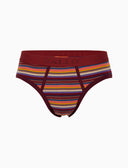 Slip intimo uomo cotone bordò righe multicolor - Gallo 1927 - Official Online Shop