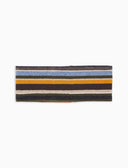 Fascia donna pile grigio righe multicolor