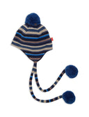 Berretto aviatore bambino pile blu righe multicolor - Gallo 1927 - Official Online Shop
