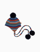 Berretto aviatore bambino pile blu righe multicolor - Gallo 1927 - Official Online Shop