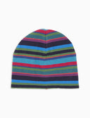 Calotta bambino pile blu righe multicolor