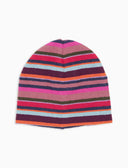 Children's fleece beanie, pink Multicolor stripes