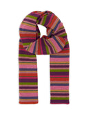 Sciarpa bambino pile viola righe multicolor - Gallo 1927 - Official Online Shop