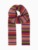 Sciarpa bambino pile viola righe multicolor - Gallo 1927 - Official Online Shop