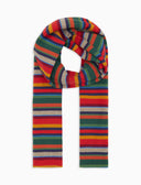 Sciarpa bambino pile rosso righe multicolor - Gallo 1927 - Official Online Shop