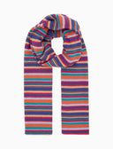 Sciarpa bambino pile azzurro righe multicolor