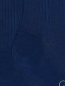 Calze lunghe uomo cotone coste tinta unita blu - Gallo 1927 - Official Online Shop