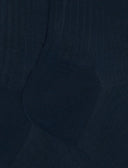 Calze lunghe uomo cotone tinta unita a coste blu - Gallo 1927 - Official Online Shop