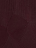 Calze lunghe uomo cotone bordò tinta unita a coste - Gallo 1927 - Official Online Shop