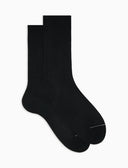 Calze corte uomo cotone tinta unita a coste grigio - Gallo 1927 - Official Online Shop