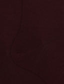 Men's long plain socks in burgundy wool