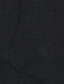 Calze lunghe uomo lana antracite tinta unita a coste - Gallo 1927 - Official Online Shop