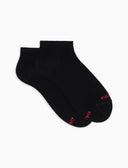 Calze fantasmini donna cotone nero tinta unita
